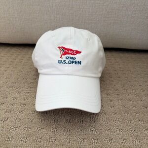 LACC GOLF 123rd US OPEN HAT Los Angeles Country Club‎ Adjustable White Cap NWOT